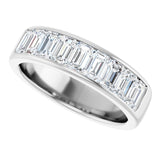 The Hayes — Channel-Set Accented Wedding Band - view 5