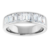 The Hayes — Channel-Set Accented Wedding Band - view 3