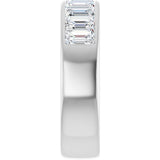 The Hayes — Channel-Set Accented Wedding Band - view 4