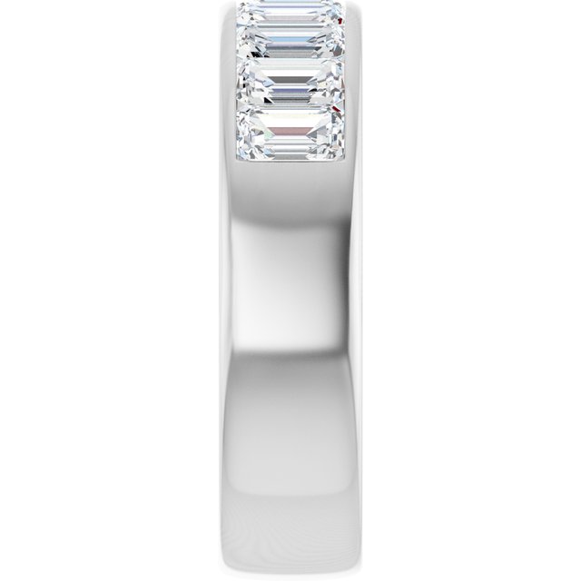 The Hayes — Channel-Set Accented Wedding Band - view 4