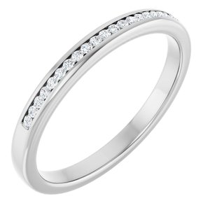 Channel-Set Diamond Wedding Band — 1.2 mm Round (123133)