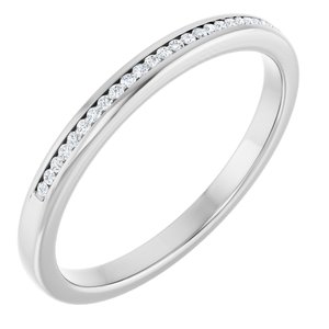 Channel-Set Diamond Wedding Band — 1 mm Round (123133)