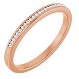 Channel-Set Diamond Wedding Band — 1 mm Round (123133) — 14K Rose Gold