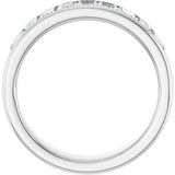 The Hayes — Channel-Set Accented Wedding Band - view 2