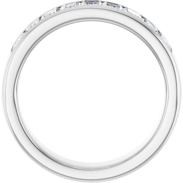 The Hayes — Channel-Set Accented Wedding Band - view 2
