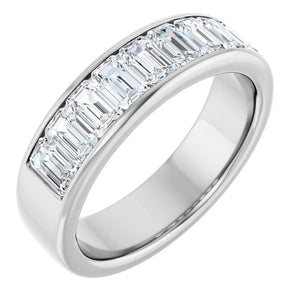 The Hayes — Channel-Set Accented Wedding Band - view 1