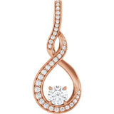 The Wandile — Round Diamond Pendant - Rose