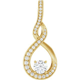 The Wandile — Round Diamond Pendant - Yellow