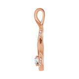 3/8 ct Round Lab Grown Diamond Solitaire Pendant in 14K White Gol... - view 3