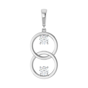 1/2 ct Round Lab Grown Diamond Solitaire Pendant in 14K White Gol...