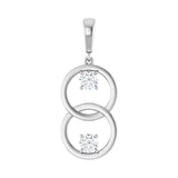 1/2 ct Round Lab Grown Diamond Solitaire Pendant in 14K White Gol...