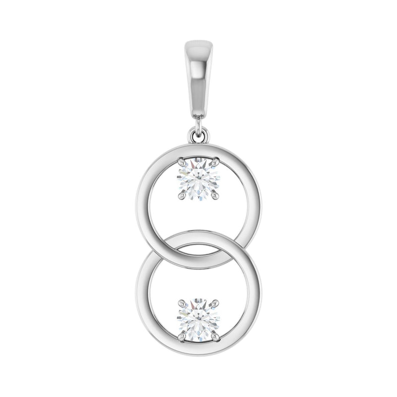 1/2 ct Round Lab Grown Diamond Solitaire Pendant in 14K White Gol...