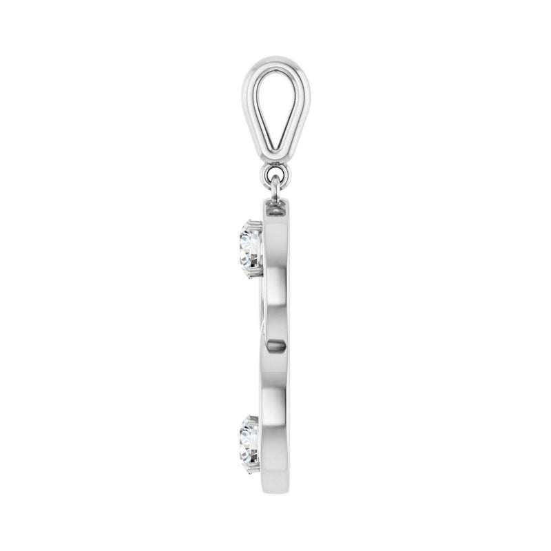 1/2 ct Round Lab Grown Diamond Solitaire Pendant in 14K White Gol... - view 3