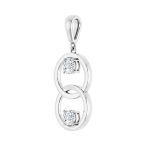 1/2 ct Round Lab Grown Diamond Solitaire Pendant in 14K White Gol... - view 2
