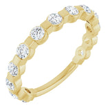 The Ottilie — Channel-Set Anniversary Band - Yellow