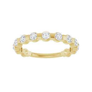 1/2 ct tw Channel-Set Lab Grown Anniversary Band in 14K White Gol... - view 3