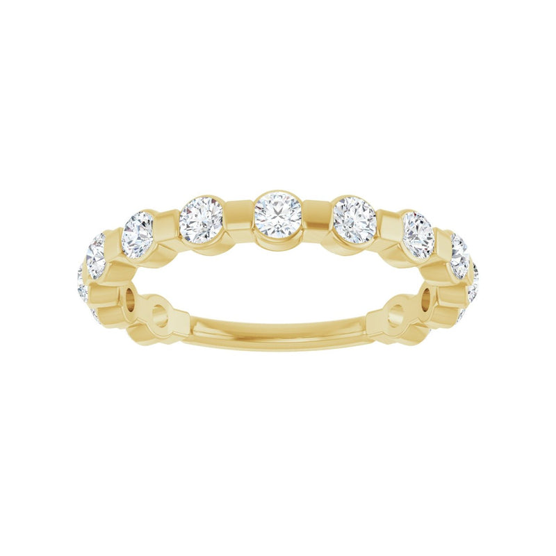 1/2 ct tw Channel-Set Lab Grown Anniversary Band in 14K White Gol... - view 3