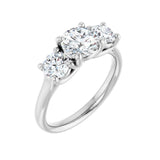 1 3/4 ct Round Lab Grown Diamond Three-Stone Engagement Ring in 1...
