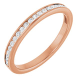 The Amethyst — Channel-Set Anniversary Band - Rose