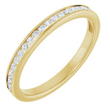 The Amethyst — Channel-Set Anniversary Band - Yellow
