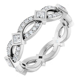 The Esme — Infinity-Inspired Eternity 2mm Wedding Band - view 1