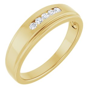 Five-Stone Band — 2 mm Round (122788) — 14K Yellow Gold