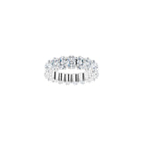 3 3/4 ct tw Eternity Lab Grown Anniversary Band in 14K White Gold... - view 3
