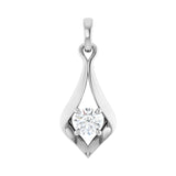 1/4 ct Round Lab Grown Diamond Solitaire Pendant in 14K White Gol...