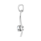 1/4 ct Round Lab Grown Diamond Solitaire Pendant in 14K White Gol... - view 3