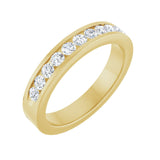 1/2 ct tw Channel-Set Lab Grown Anniversary Band in 14K White Gol... - view 2