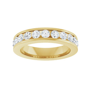 1 ct tw Channel-Set Lab Grown Anniversary Band in 14K White Gold... - view 3