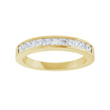 1/2 ct tw Channel-Set Lab Grown Anniversary Band in 14K White Gol... - view 3