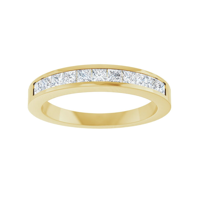 1/2 ct tw Channel-Set Lab Grown Anniversary Band in 14K White Gol... - view 3