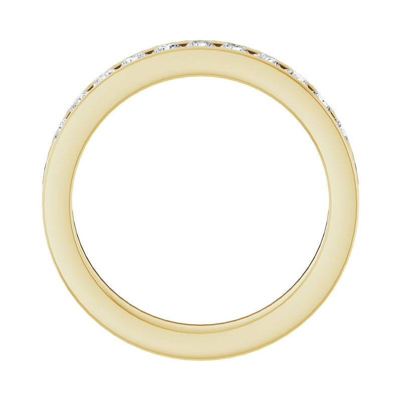 1/2 ct tw Channel-Set Lab Grown Anniversary Band in 14K White Gol... - view 3