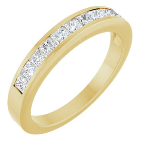 The Camille — Channel-Set Anniversary Band - Yellow