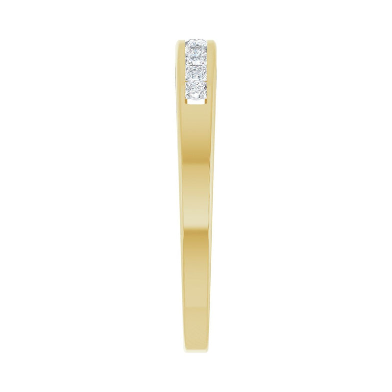 1/4 ct tw Channel-Set Lab Grown Anniversary Band in 14K White Gol... - view 4