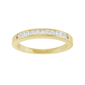 1/4 ct tw Channel-Set Lab Grown Anniversary Band in 14K White Gol... - view 3