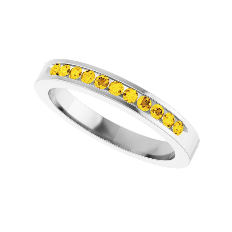1/4 ct tw Channel-Set Lab Grown Anniversary Band in 14K White Gol... - view 5