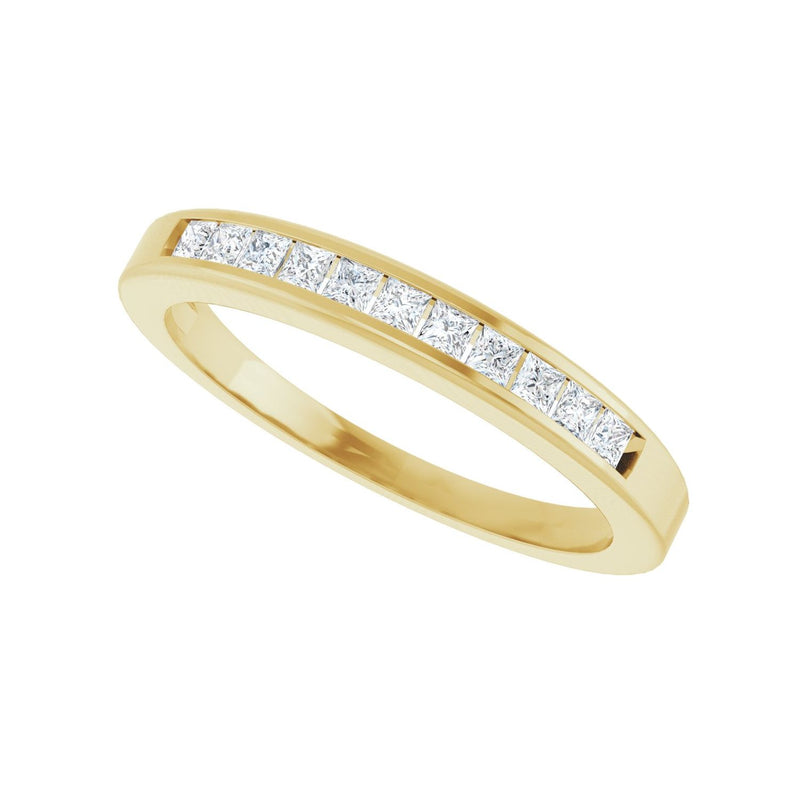 1/4 ct tw Channel-Set Lab Grown Anniversary Band in 14K White Gol... - view 5