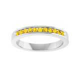 1/4 ct tw Channel-Set Lab Grown Anniversary Band in 14K White Gol... - view 3
