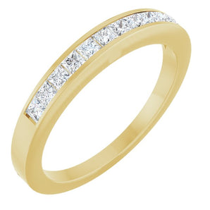 The Rosaria — Channel-Set Anniversary Band - Yellow