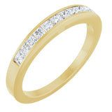 The Rosaria — Channel-Set Anniversary Band - Yellow