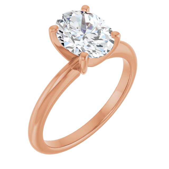 The Kavi — Solitaire Engagement Ring - Rose