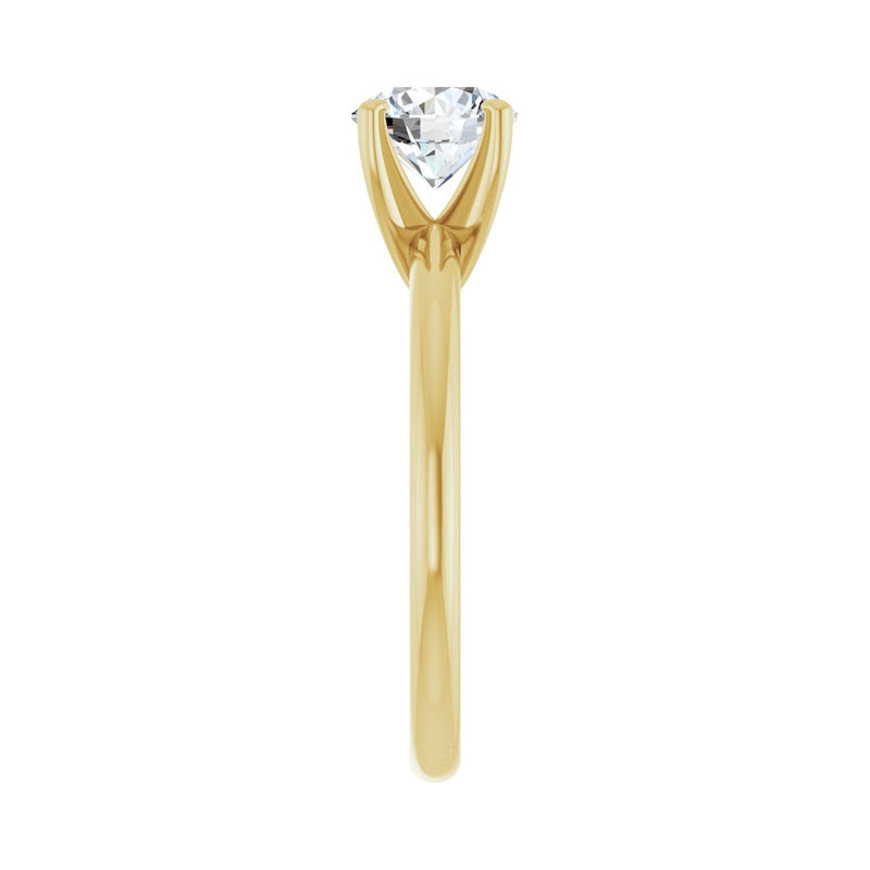 1 ct Round Lab Grown Diamond Solitaire Engagement Ring in 14K Whi... - view 4