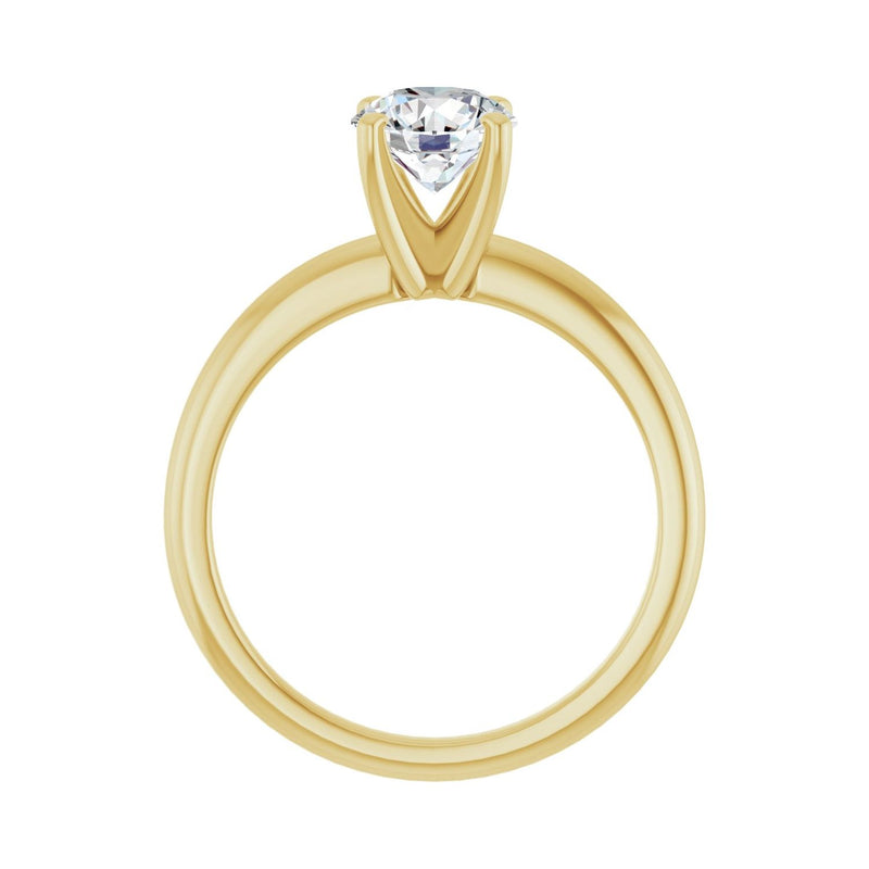 1 ct Round Lab Grown Diamond Solitaire Engagement Ring in 14K Whi... - view 2