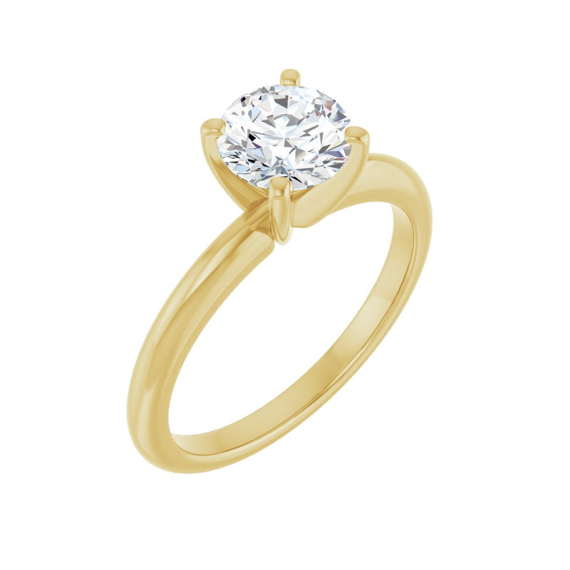 1 ct Round Lab Grown Diamond Solitaire Engagement Ring in 14K Whi...