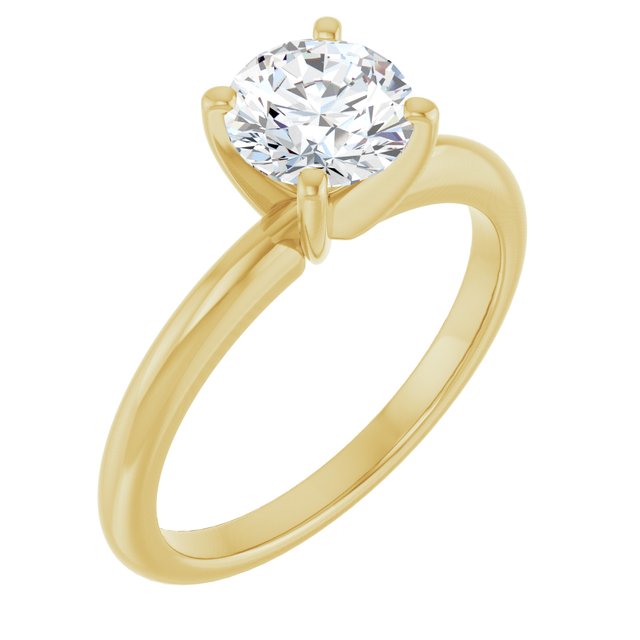 The Kavi — Solitaire Engagement Ring - Yellow