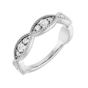 1/2 ct tw Diamond Lab Grown Anniversary Band in 14K White Gold...