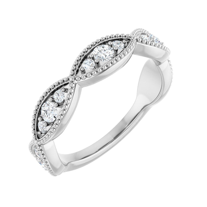 1/2 ct tw Diamond Lab Grown Anniversary Band in 14K White Gold...
