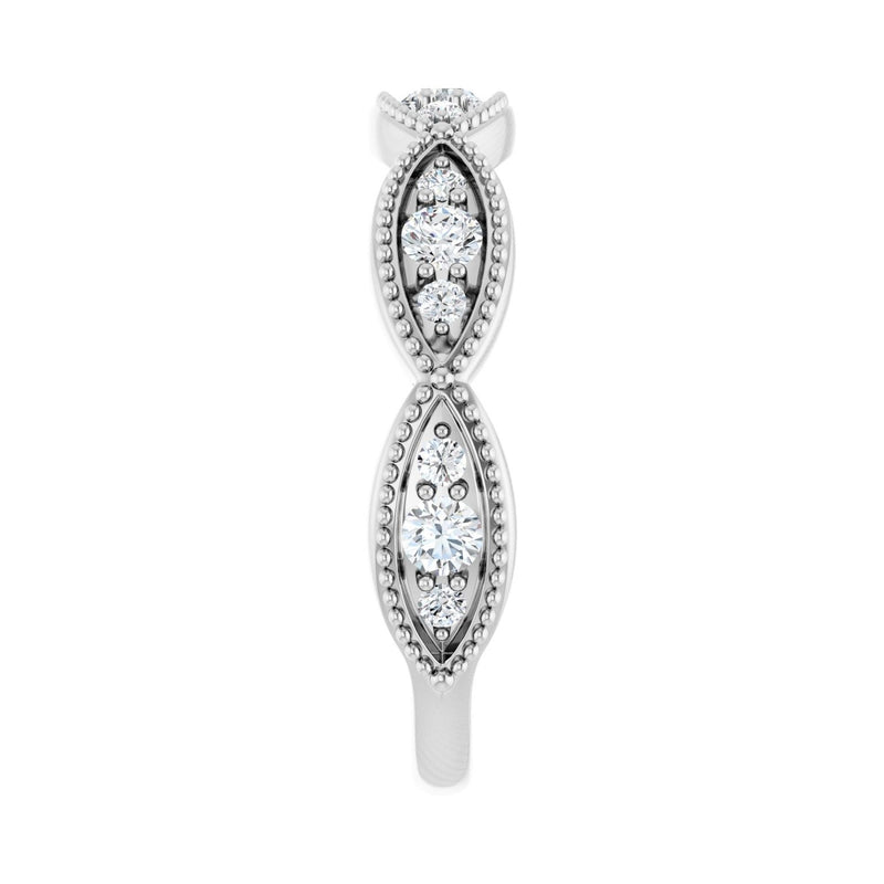 1/2 ct tw Diamond Lab Grown Anniversary Band in 14K White Gold... - view 4